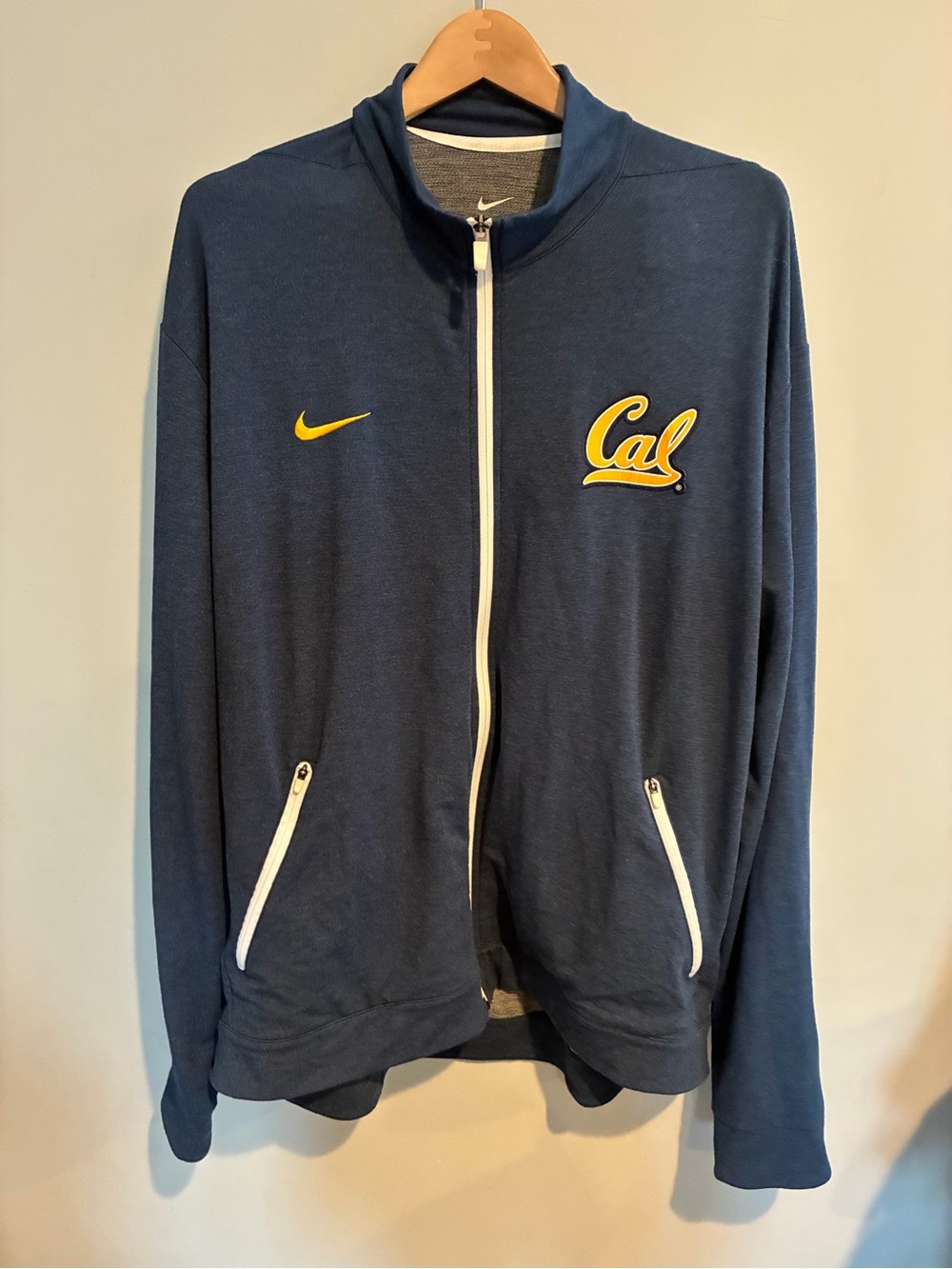 Nike Navy Zip-Up Jacket Cal Berkeley Script